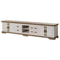 TV-BOARD Mango 260x45x55 weiß lackiert TOULOUSE #118 - Weiß, Holzwerkstoff (260/55/45cm) - Massivmoebel24