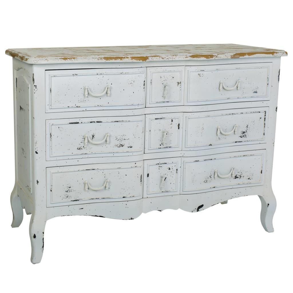 KOMMODE aus Holz 120x51x84 cm - Weiß, Holz (120/84/51cm) - Wanderlust