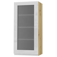 HÄNGESCHRANK Florence W4S/45 Eiche Artisan / RAL 9003 signalweiß HG 45 / 32,5 / 96cm - Türanschlag links - Weiß Hochglanz/Eiche Artisan, Holz/Holzwerkstoff (45/96/32.5cm) - Feldmann-Wohnen