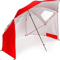 SONNENSCHIRM, rot, Bezug aus Oxford-Gewebe, Schirmdurchmesser: 212 cm - Dunkelrot, Textil (212/212cm) - Authentics