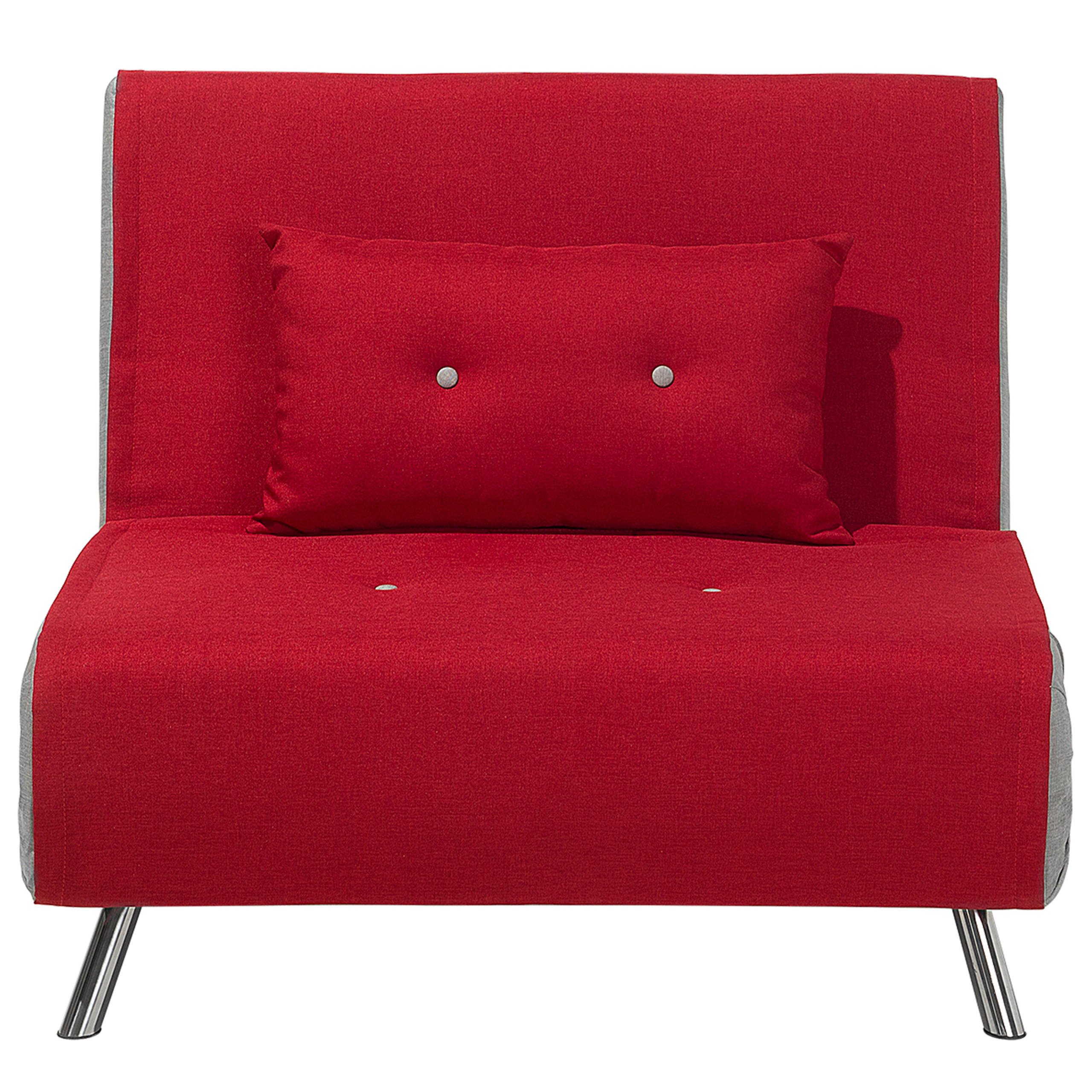 1-SITZER-SCHLAFSOFA Polyester Rot Farris - Rot, Textil (100/89/191cm) - Beliani