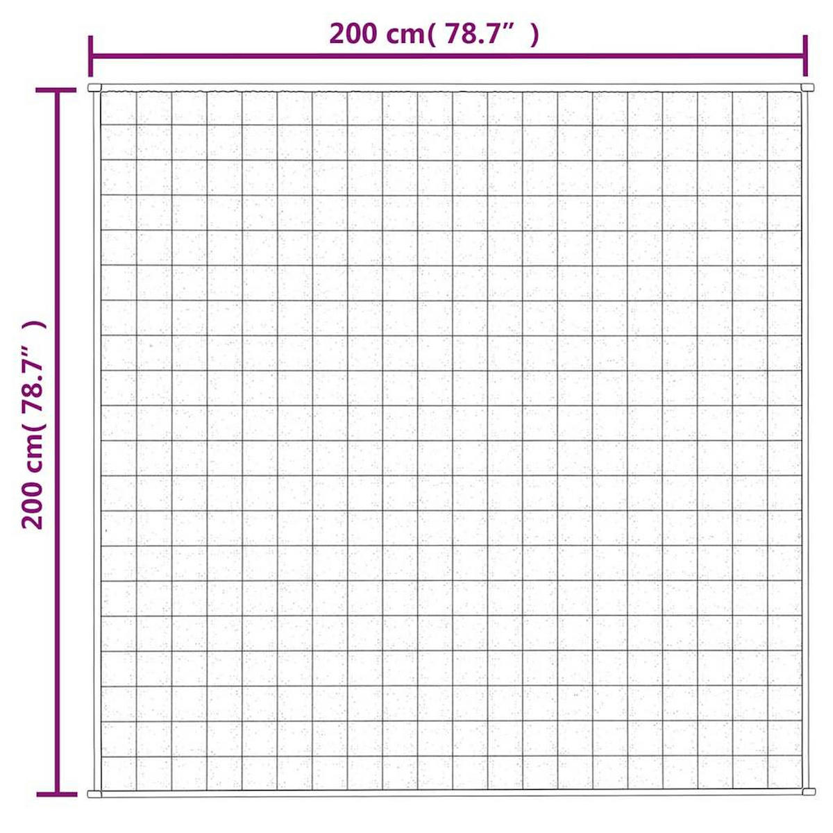GEWICHTSDECKE Grau 200/200 Cm 9 Kg Stoff - Grau, Textil (200/200cm) - vidaXL