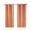 ÖSENVORHANG Karomuster blickdicht 2er-Set, 137/228 cm - Orange, Textil (137/228cm) - Homescapes