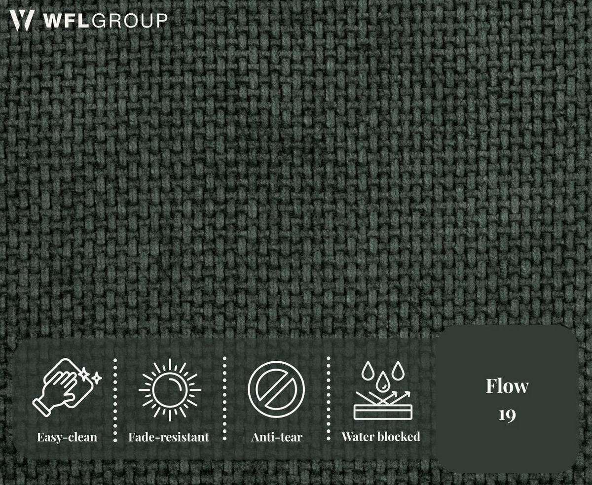 ECKSOFA Marion mit Schlaffunktion & Bettkasten in Chenille Dunkelgrün, Links 267/154/83 cm - Dunkelgrün/Schwarz, Kunststoff/Textil (267/154cm) - WFL GROUP