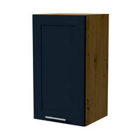 HÄNGESCHRANK Oslo W2/40 Eiche Artisan / Indigo Matt 40 / 32,5 / 72cm - Eiche Artisan/Dunkelblau, Holz/Holzwerkstoff (40/72/32.5cm) - Feldmann-Wohnen