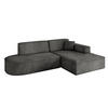 ECKSOFA Ottomane Rechts IREA-L1-v4 - 232x165x77 cm Ecru - Anthrazit, Holzwerkstoff/Textil (232/165cm) - ALTDECOR