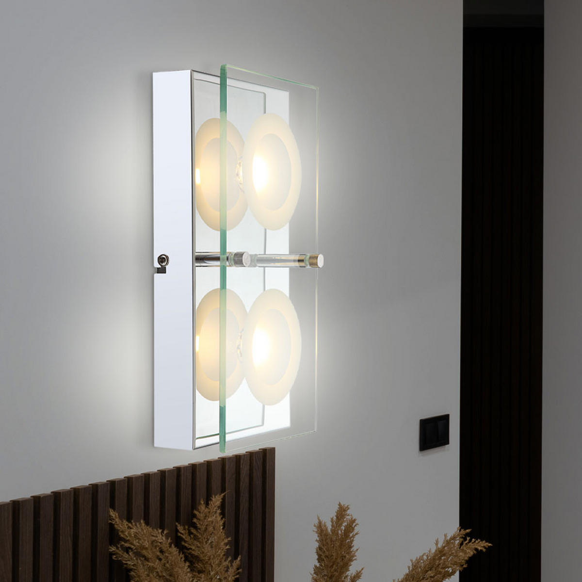 LED WANDLEUCHTE ODA Metall Klar - Klar, Glas (12.5/6.5/25cm)