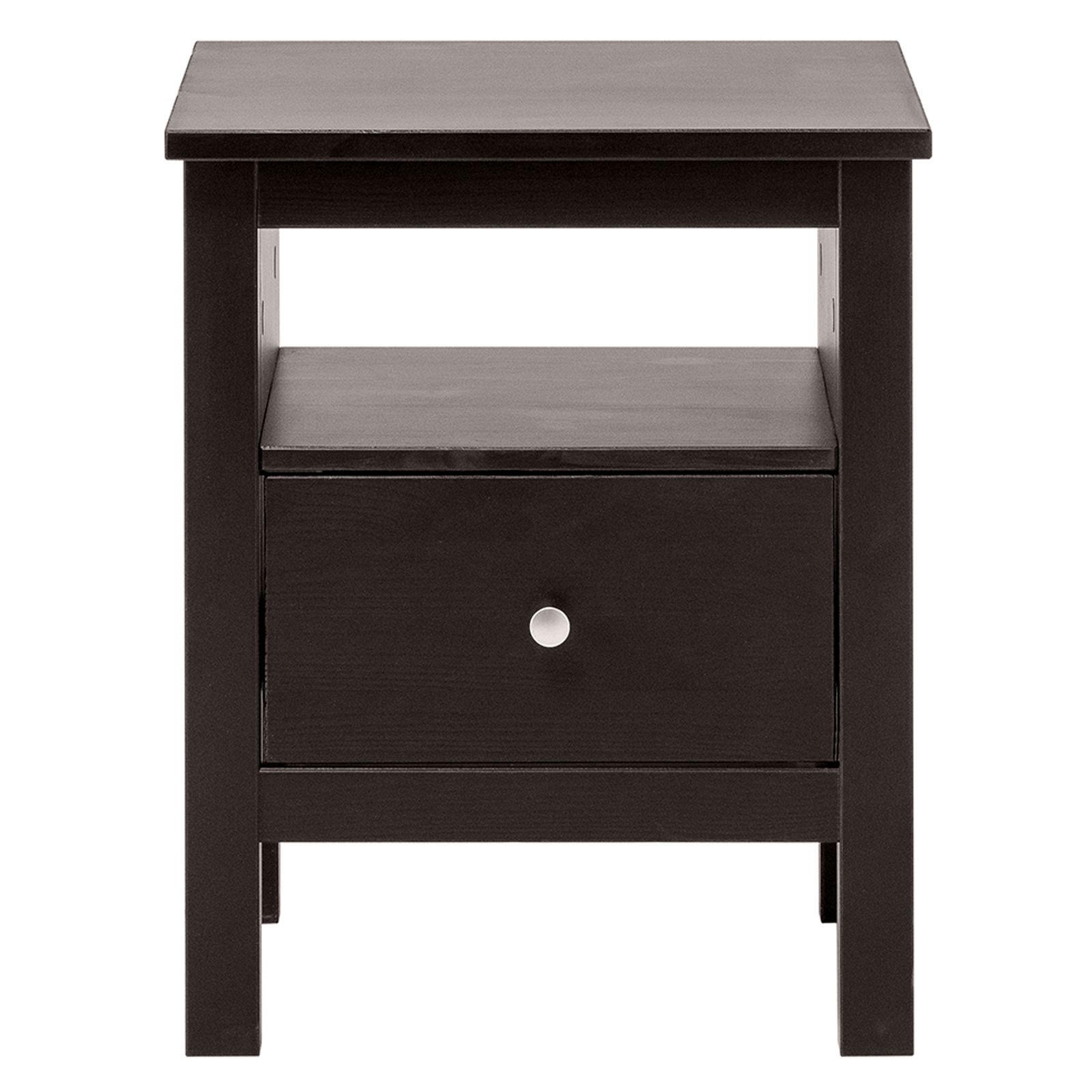 NACHTTISCH Massivholz 37/45/55 cm - Schwarz, Holz (45/55/37cm) - hagge home
