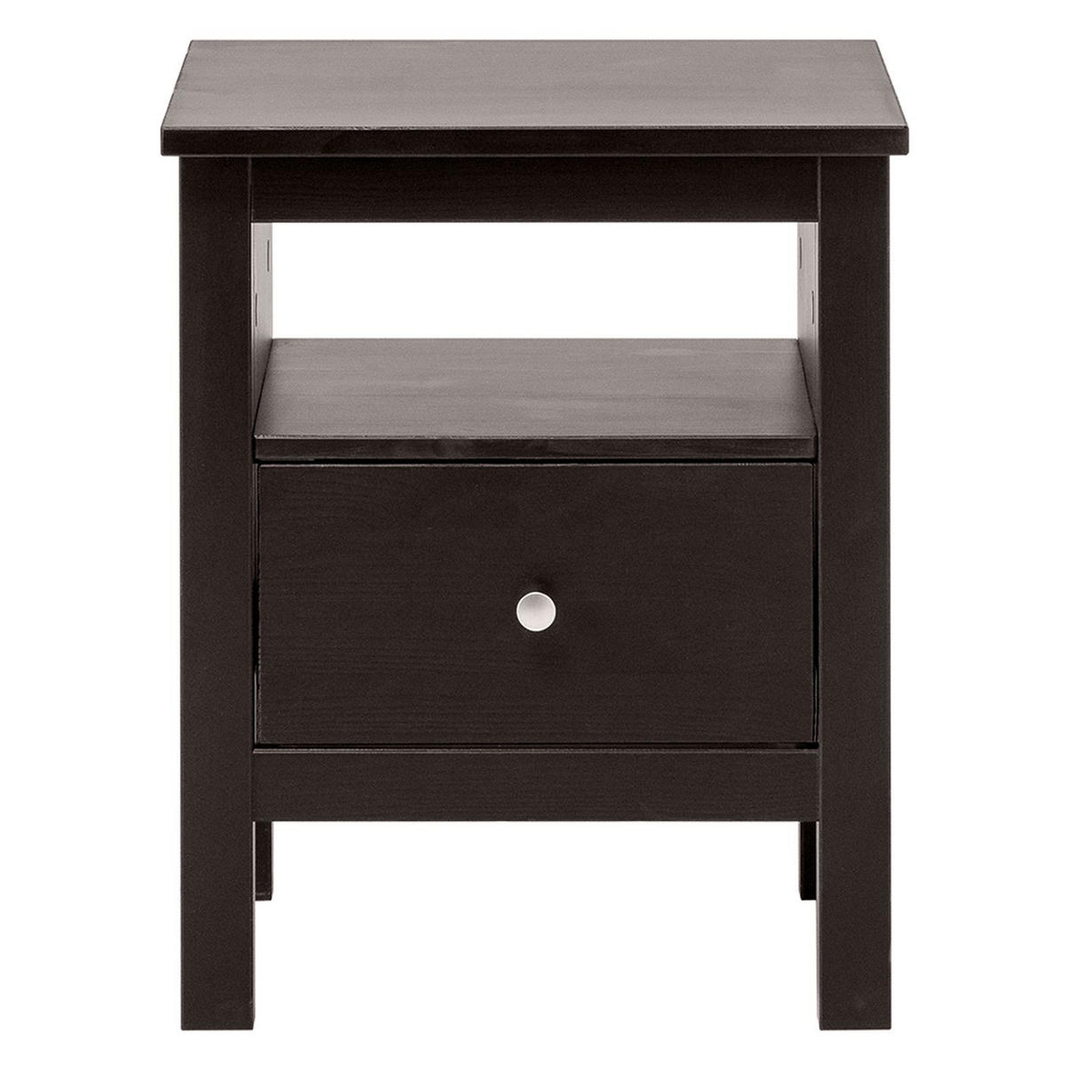 NACHTTISCH Massivholz 37/45/55 cm - Schwarz, Holz (45/55/37cm) - hagge home