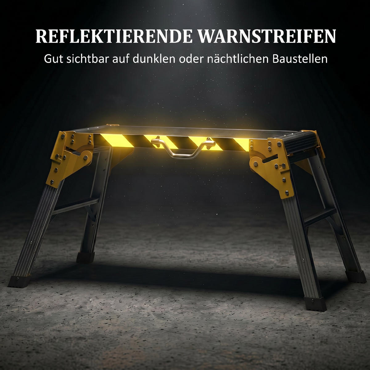 WERKBANK Aluminiumlegierung Schwarz - Schwarz, Metall (32/50/110cm) - HOMCOM