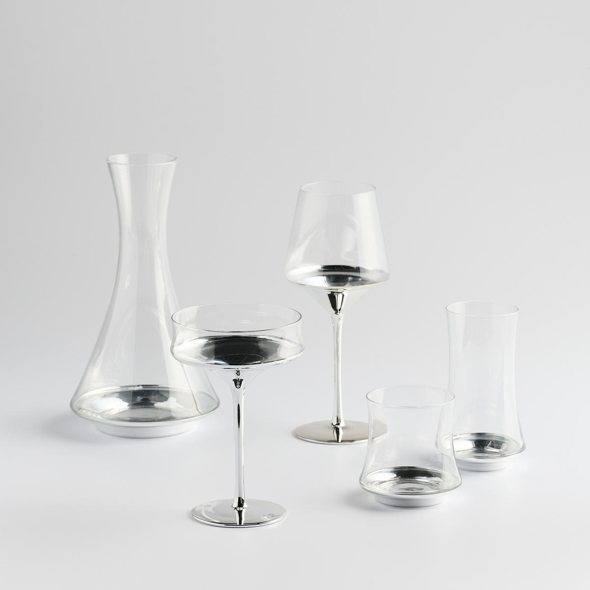 KARAFFE Helena - Silberfarben, Glas (1.3L) - home&you