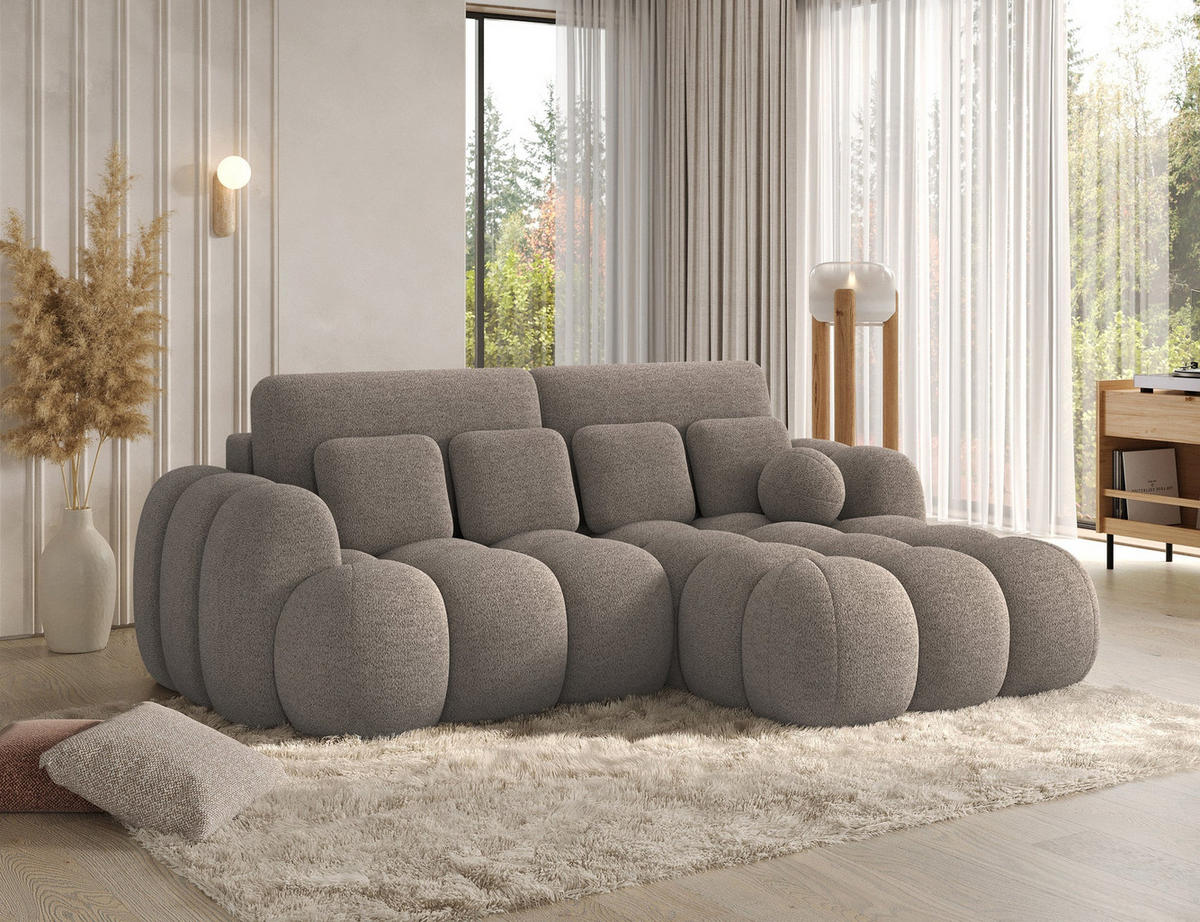 ECKSOFA COVELION L-Form – Schlaffunktion, Bettkasten, Wellenfederung, HR-Kaltschaum, inkl. Kissen, moderner Wohnkomfort - Braun, Kunststoff (167/260cm) - Wohnideebilder