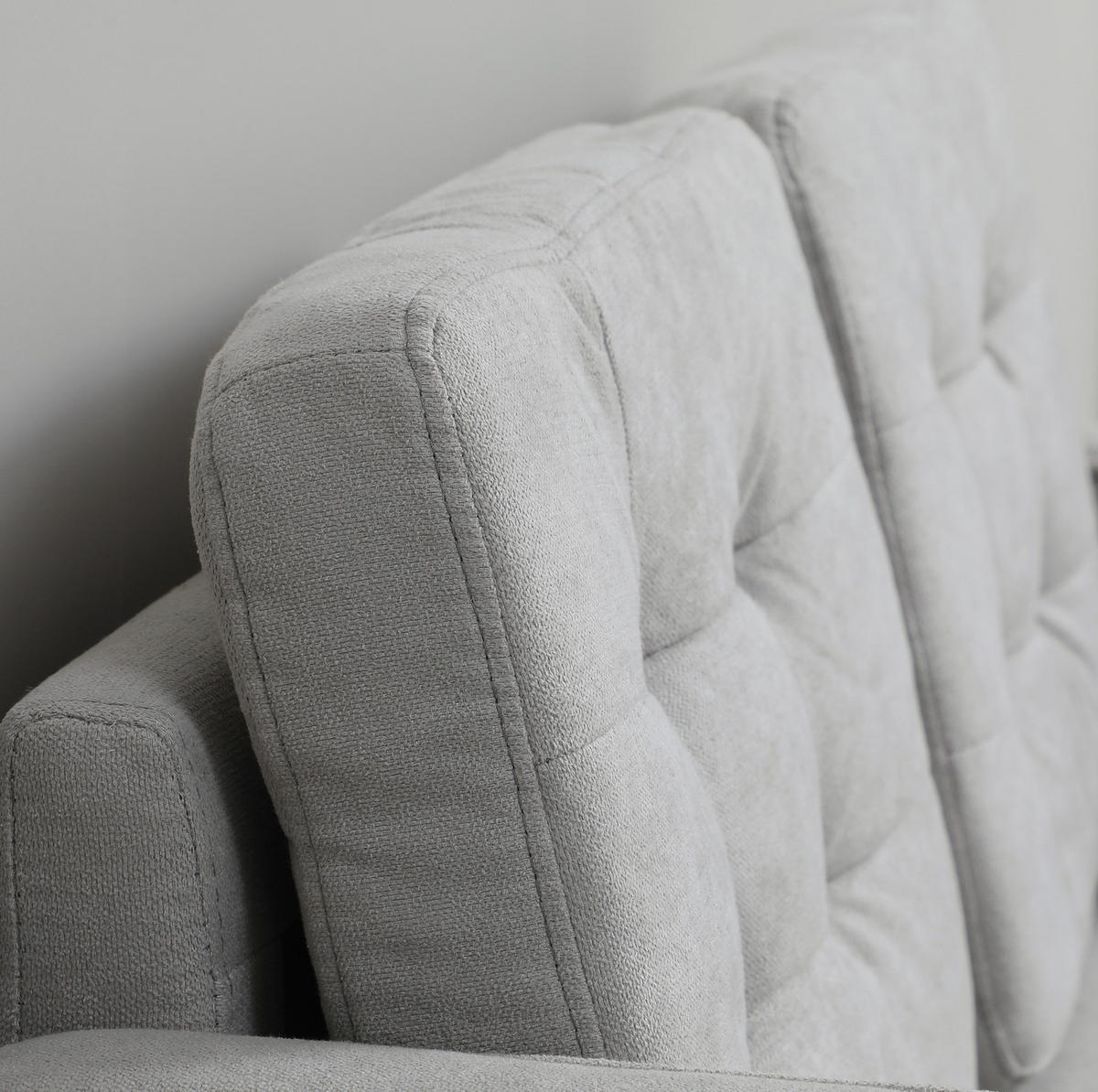 2-SITZER Sofa Samt mit Stauraum 117/62/78 cm Hellgrau - Hellgrau, Textil (62/78/117cm) - Redom