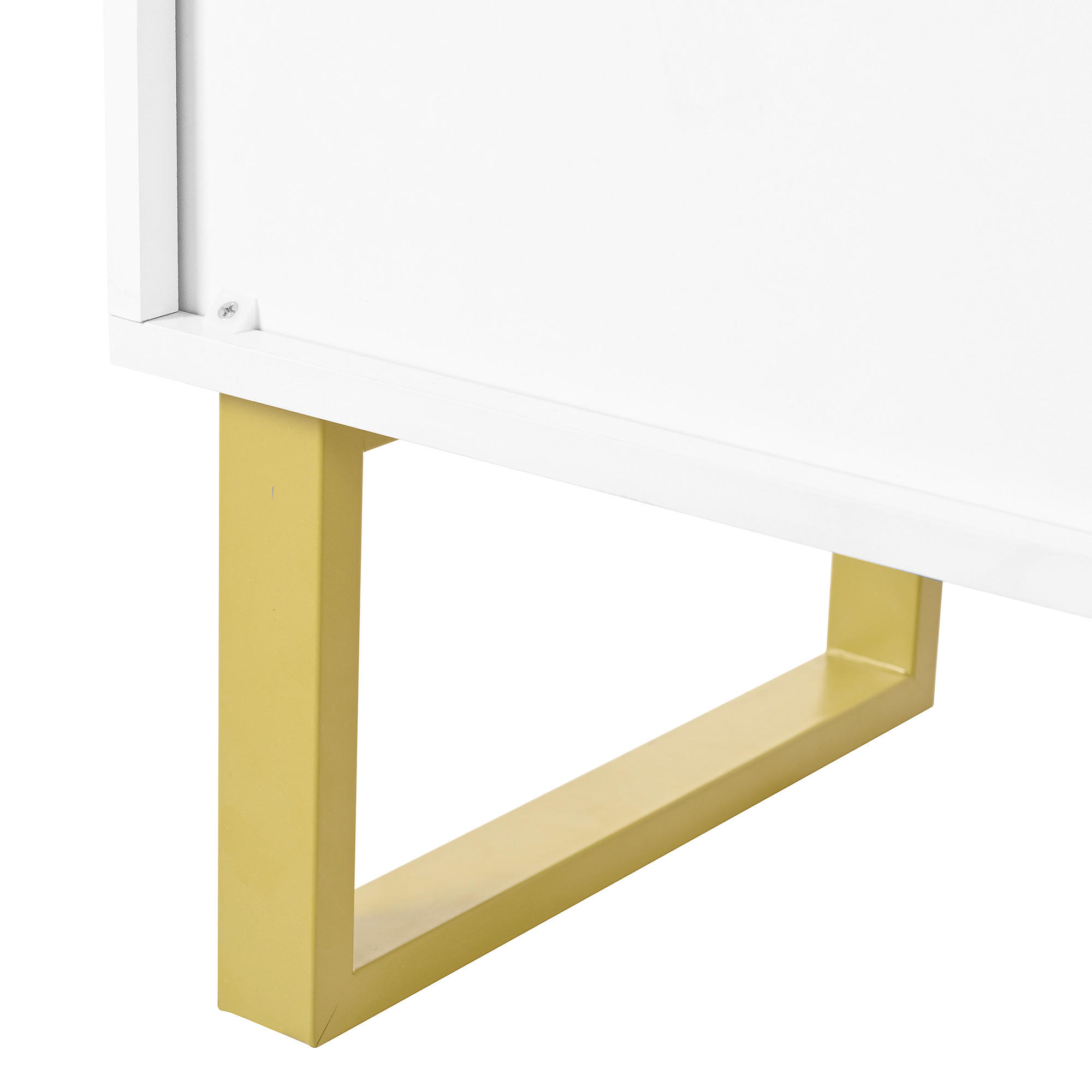 SIDEBOARD mit 4 Türen, 140 x 40 x 80 cm, Weiß, MDF - Weiß, Holzwerkstoff (140/80/40cm) - SONNENH