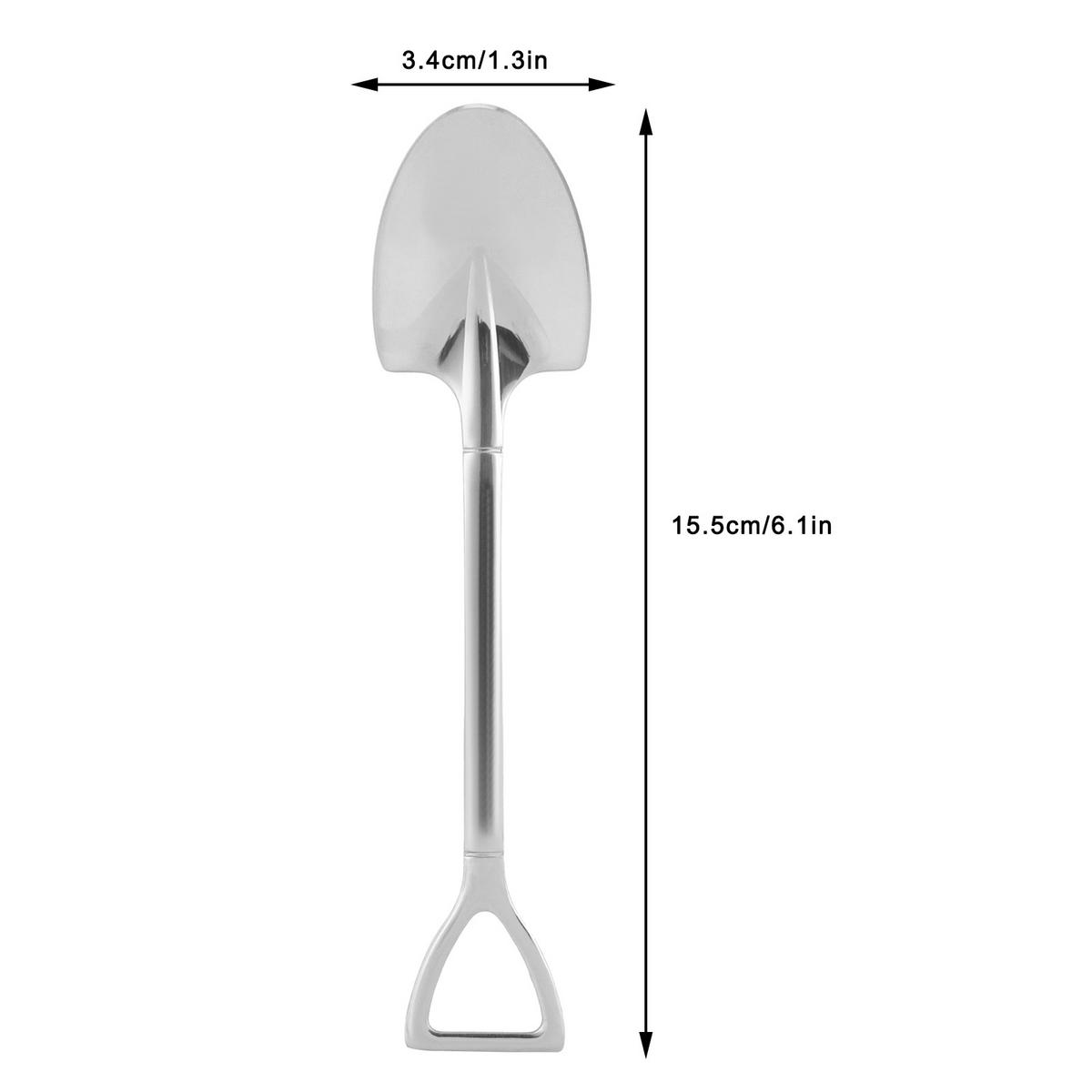 BESTECK-SET 2-teiliges Eiscreme-Löffel-Set Edelstahl modern - Silberfarben, Metall