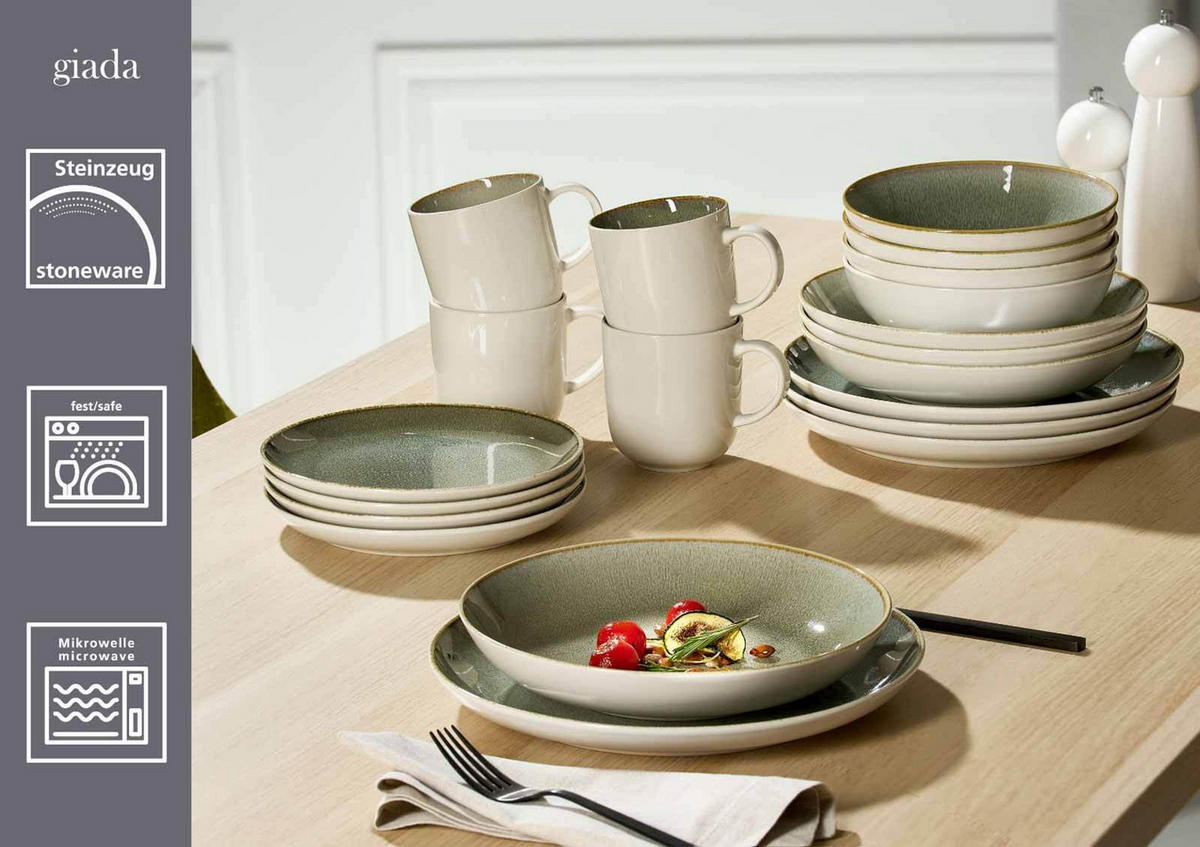 TAFELSERVICE Giada grün 8er Set - Grün, Keramik (17/28.5/28.5cm) - Ritzenhoff Breker