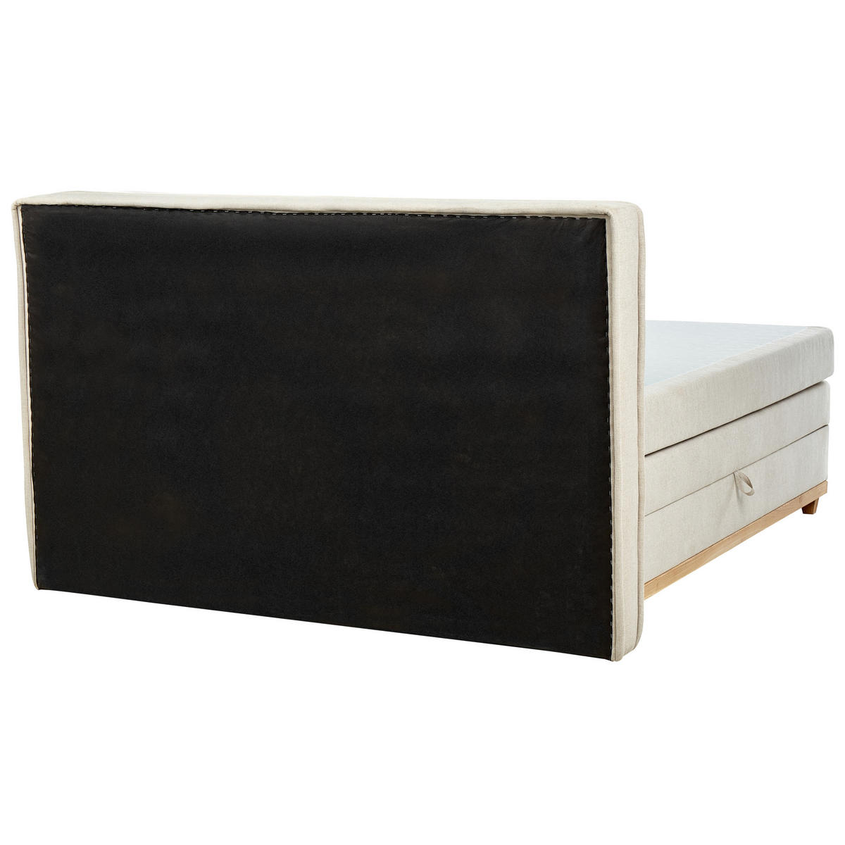 BOXSPRINGBETT 180/200cm Helles Beige Dynasty - Beige, Textil (180/200cm) - Beliani