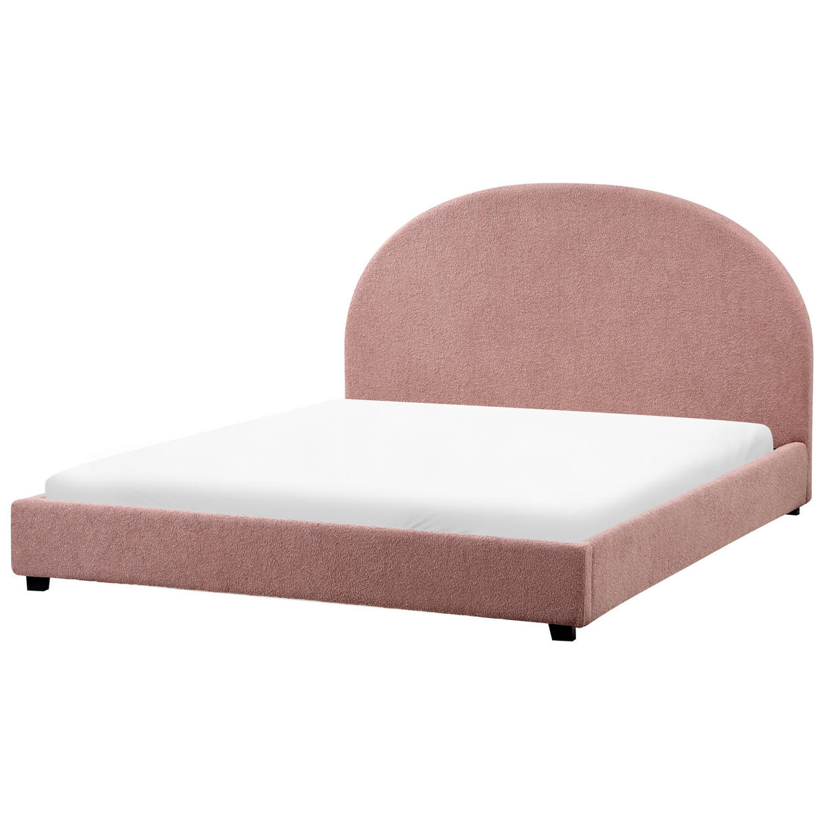 WASSERBETT 160/200 cm Pastellrosa Vaucluse - Pink, Textil (160/200cm) - Beliani