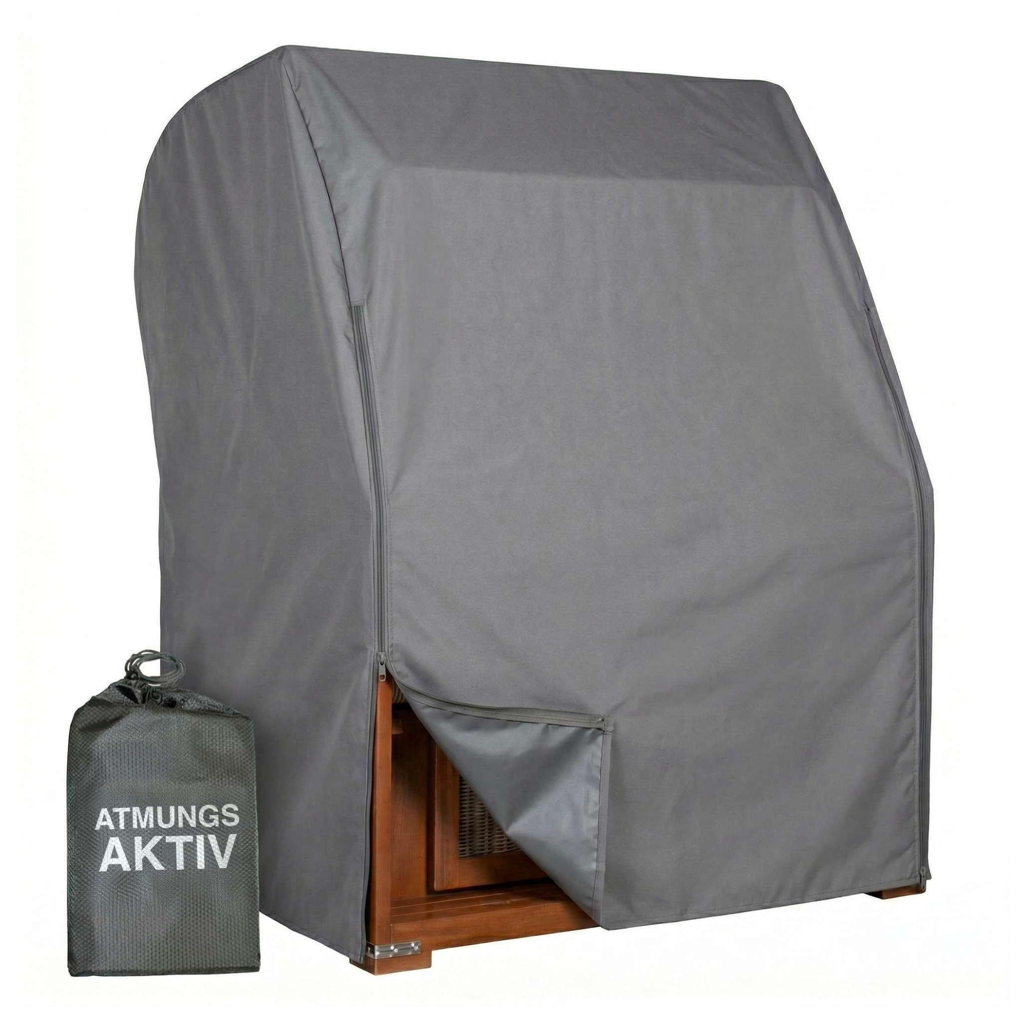 STRANDKORB Abdeckung Aero Protect Gr. L - Grau, Metall (128/170/85cm) - Mr. Deko