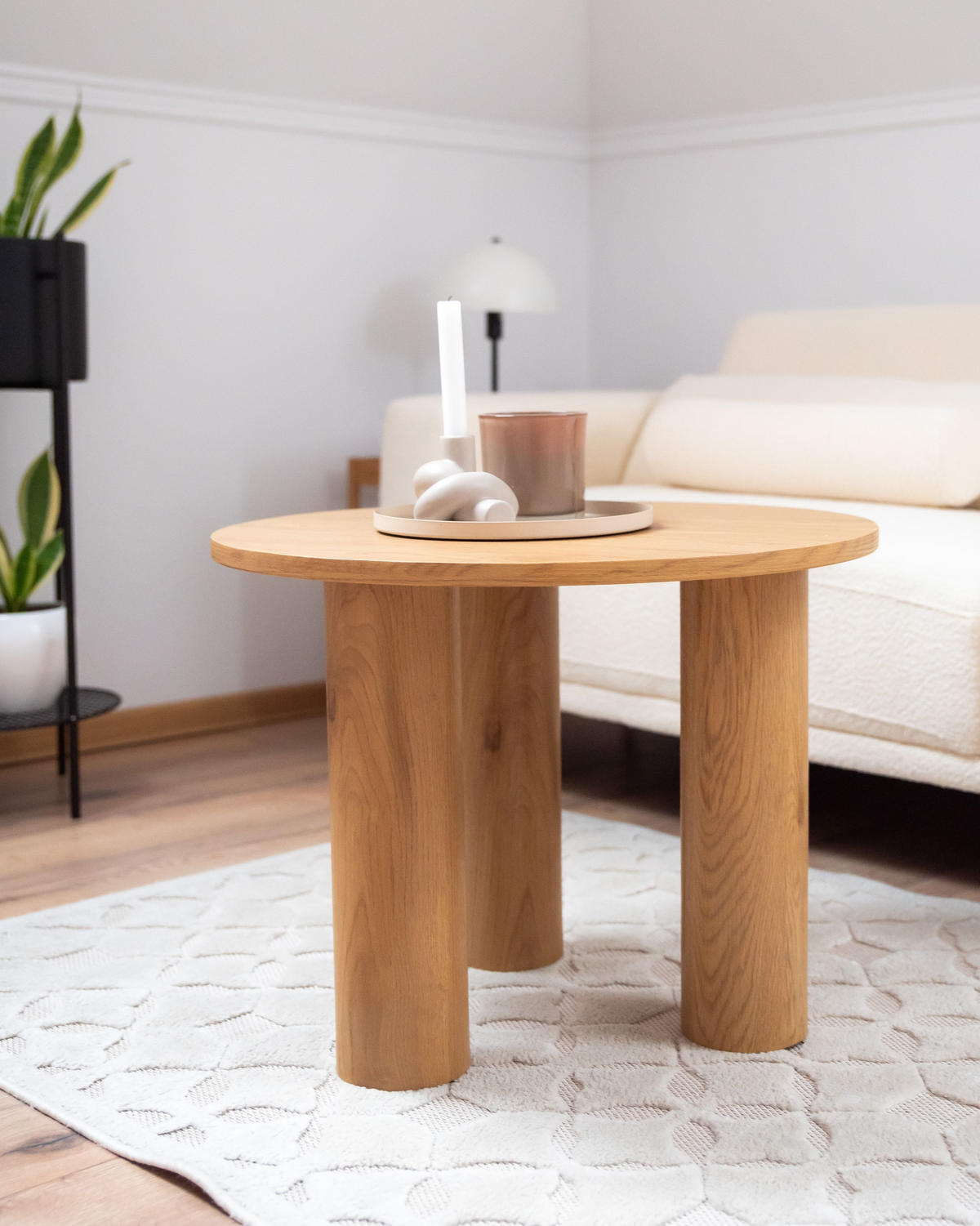 COUCHTISCH Heller Holzfarbton Senoia - Hellbraun, Holzwerkstoff (60/60/46cm) - Beliani
