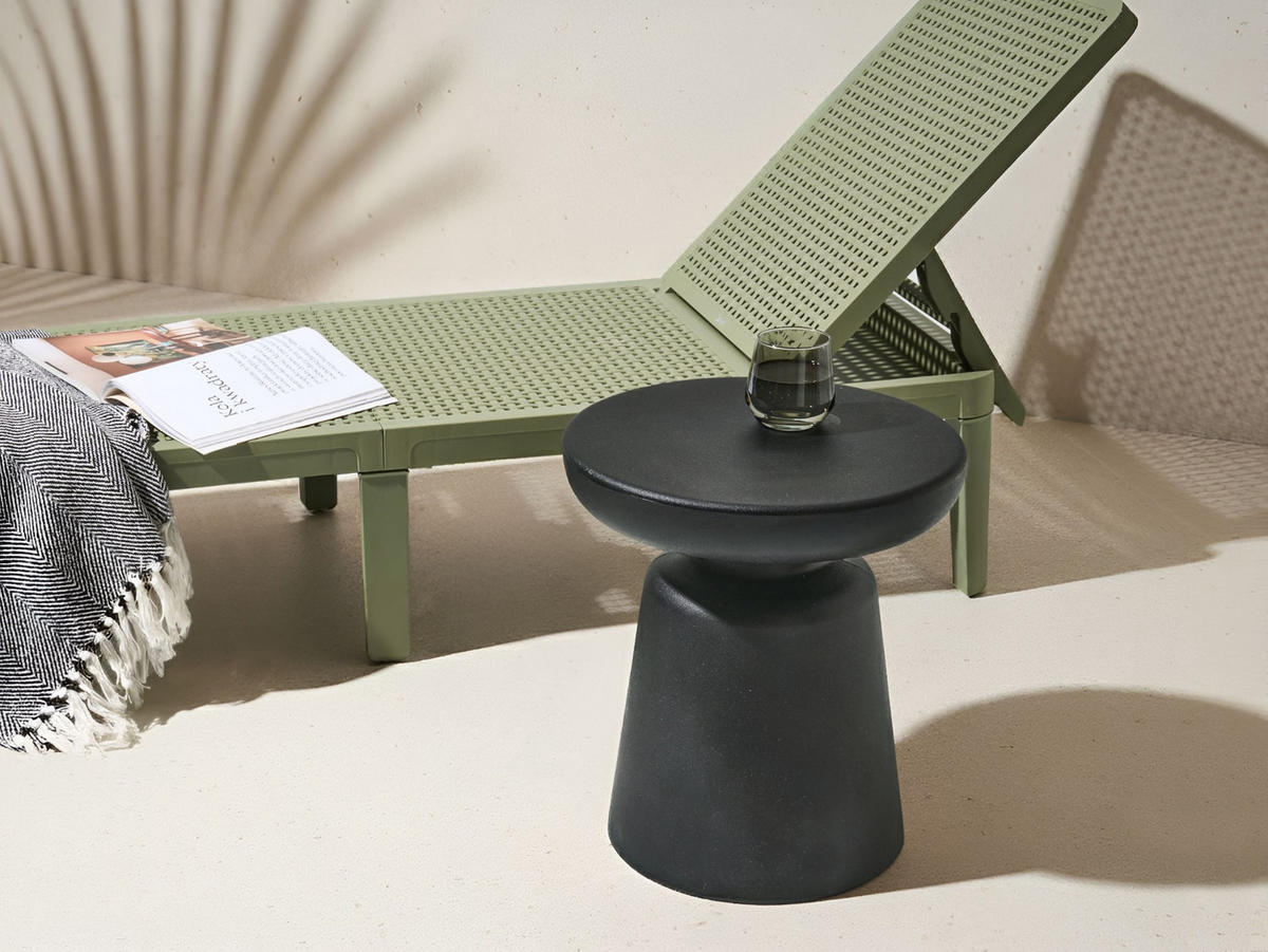BEISTELLTISCH Schwarz Tofet - Schwarz, Kunststoff (39/39/44cm) - Beliani