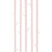 FOTOTAPETE Birkenstämme 150 x 279 cm - Pink, Papier (150/279cm) - ESTAhome