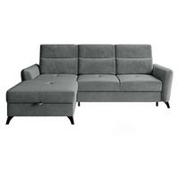ECKSOFA Talia, Seite: Links LC-2R - Schwarz/Graphitfarben, Holz/Kunststoff (238/167cm) - MIRJAN24