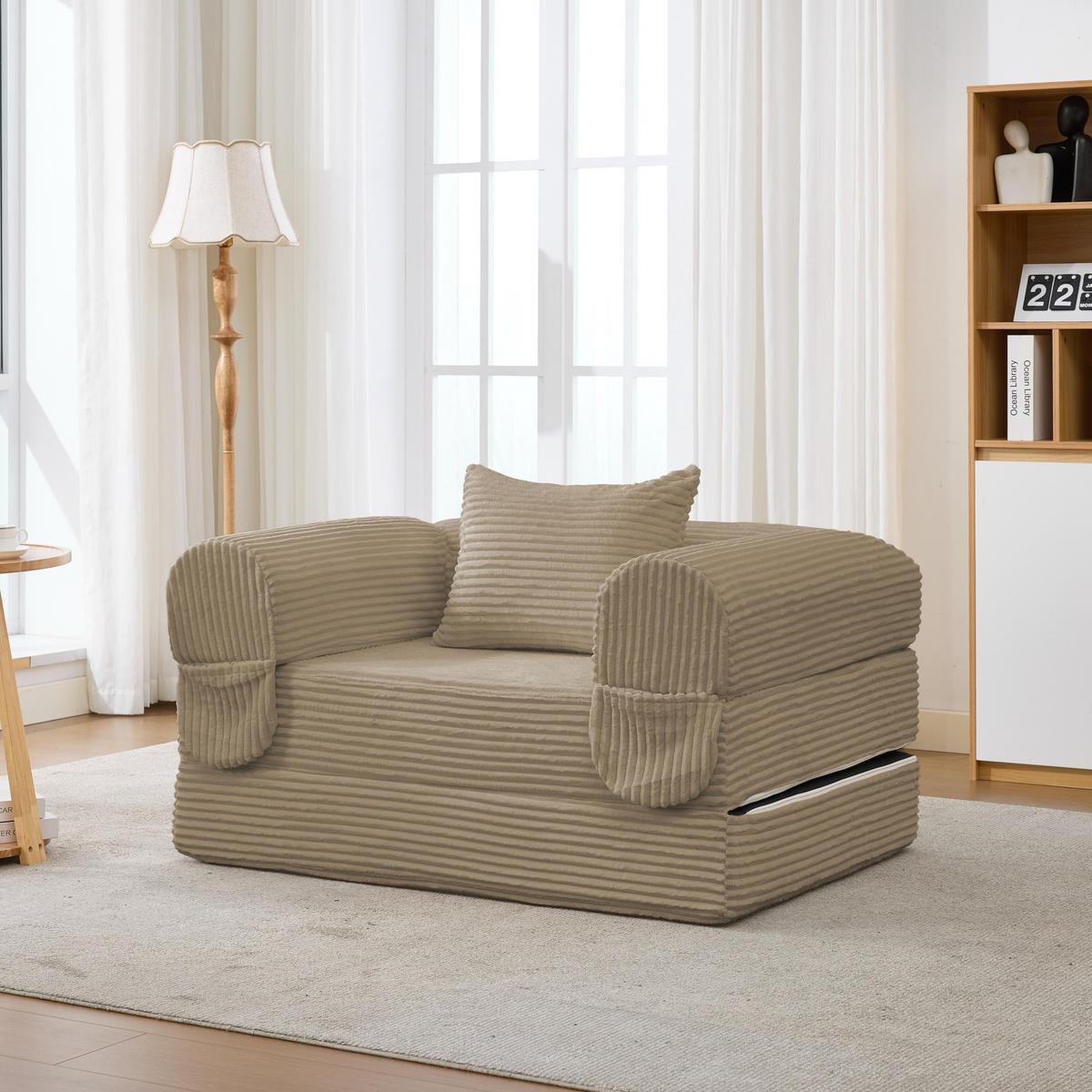 SITZGARNITUR DE-35226 3-Sitzer Braun - Braun, Textil (78/65/190cm) - ComfortXL