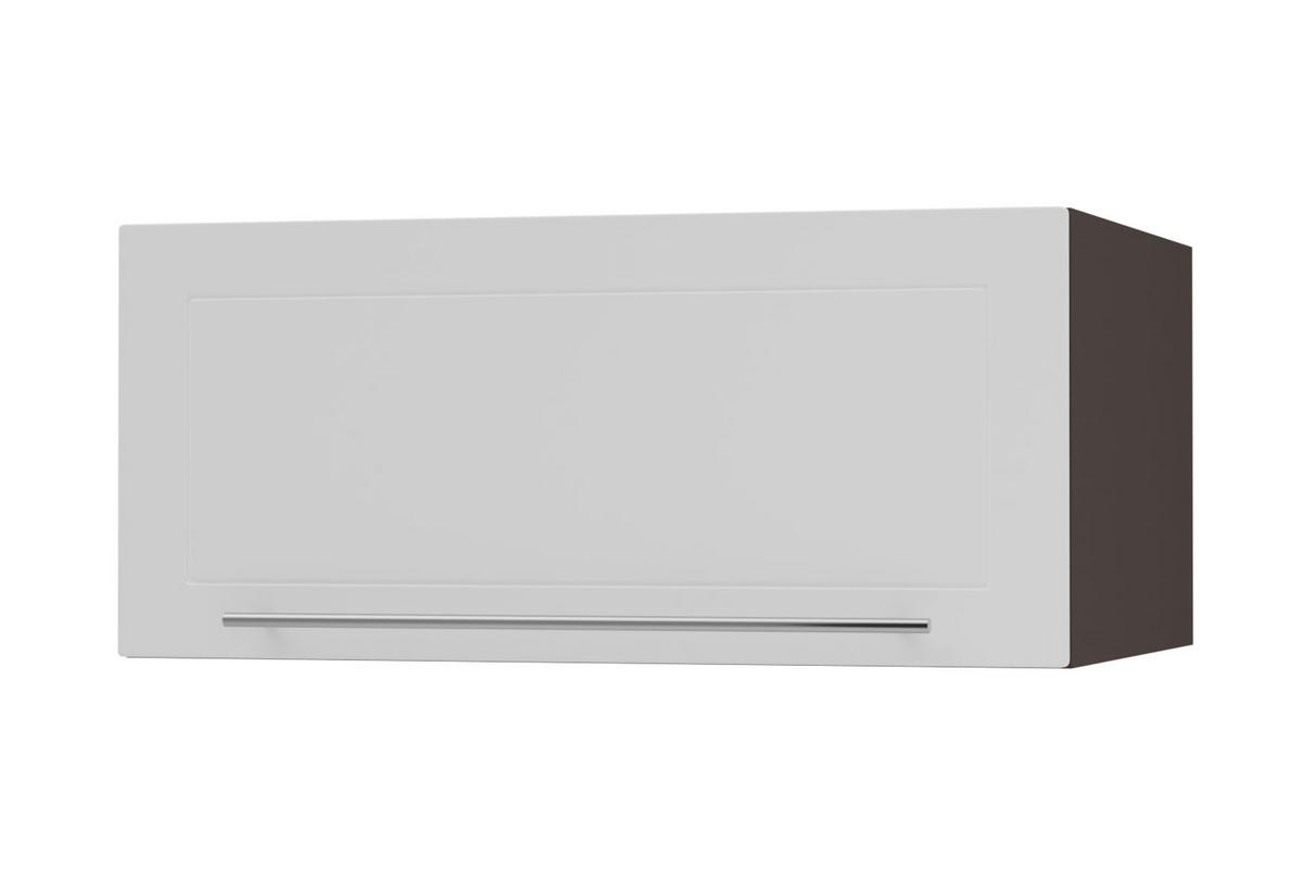 KLAPPHÄNGESCHRANK Kvantum W6B/80 Weiß Matt / Lava Matt 80 / 59 / 36cm - Dunkelgrau/Weiß, Holz/Holzwerkstoff (80/36/59cm) - Feldmann-Wohnen