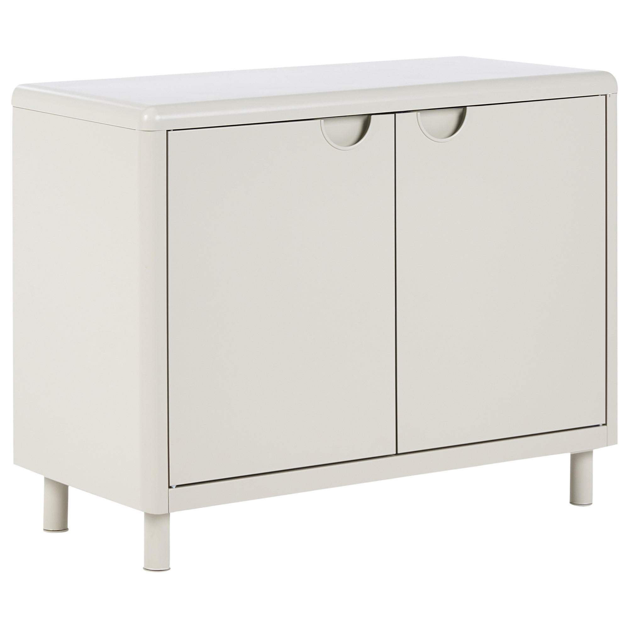 SIDEBOARD se 2 dveřmi Světle béžový Korvo - béžová, kov (90/70/42cm) - Beliani