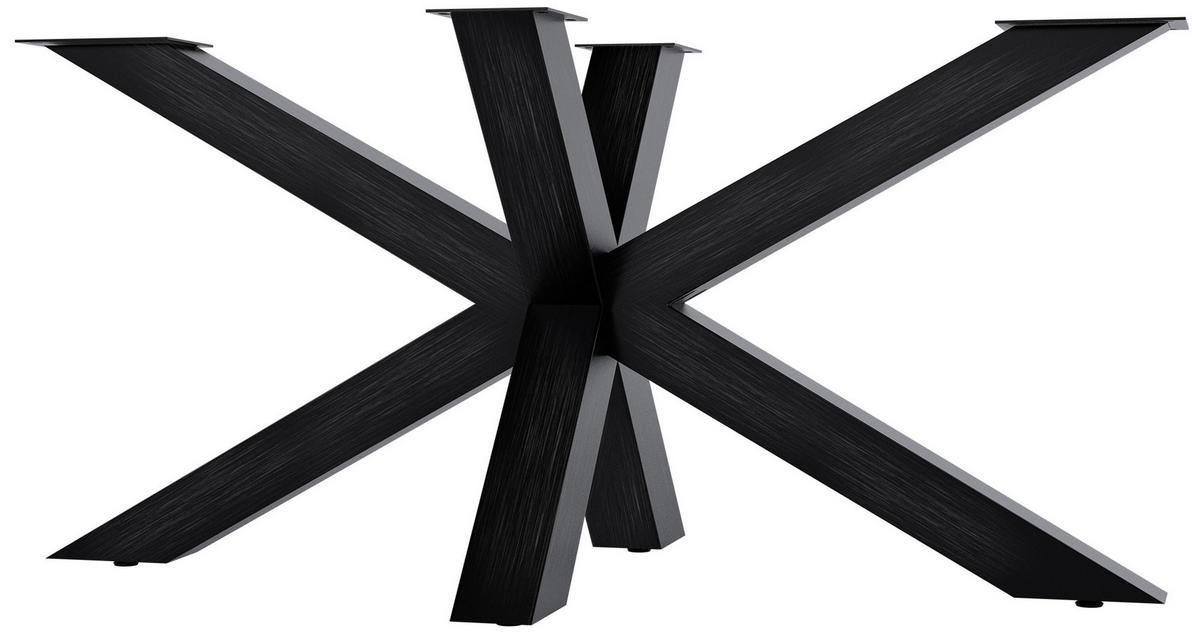 TISCHBEIN eckig 150/78/71 cm Metall Industrial Schwarz - Schwarz, Metall (150/71/78cm) - CLP