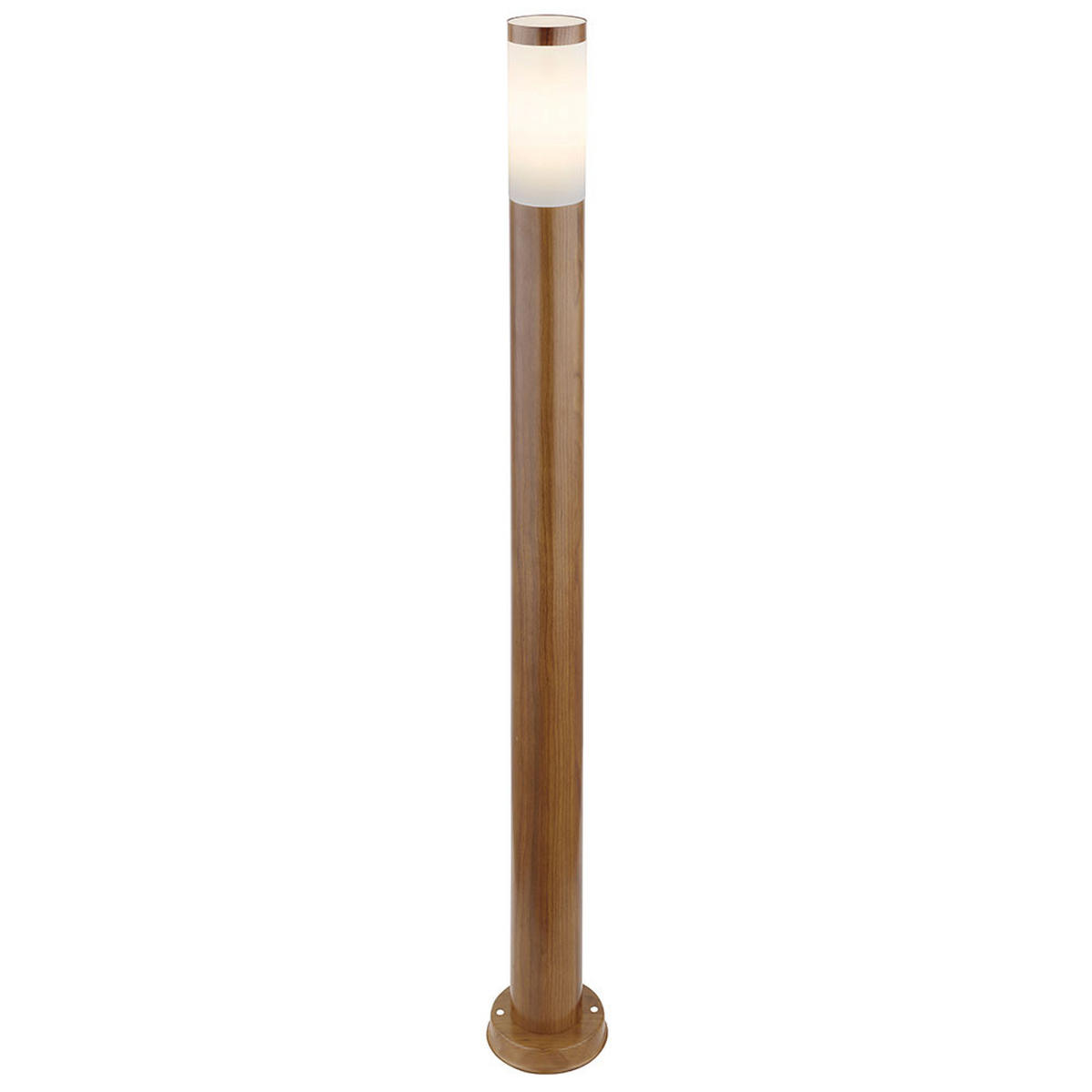 STEHLEUCHTE Edelstahl Braun Holzoptik 2er Set - Braun, Metall (12.7/12.7/110cm) - Globo Lighting