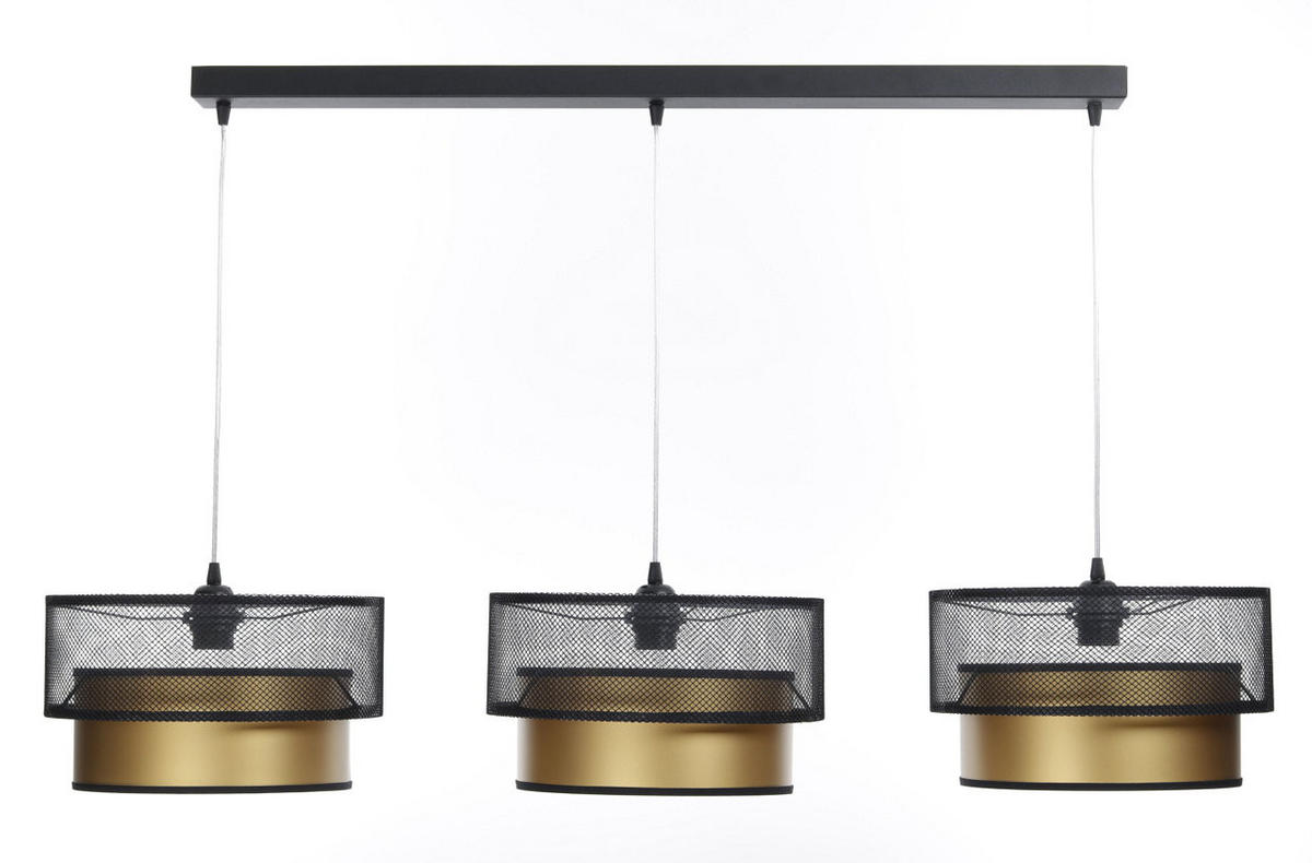 HÄNGELEUCHTE Gold 30/88 cm - Schwarz, Kunststoff (30/2.6/88cm) - ONZENO
