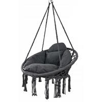 HÄNGESESSEL BLISS Dunkelgrau, mit Kissen - Grau, Metall (80/120/61cm) - Bettso