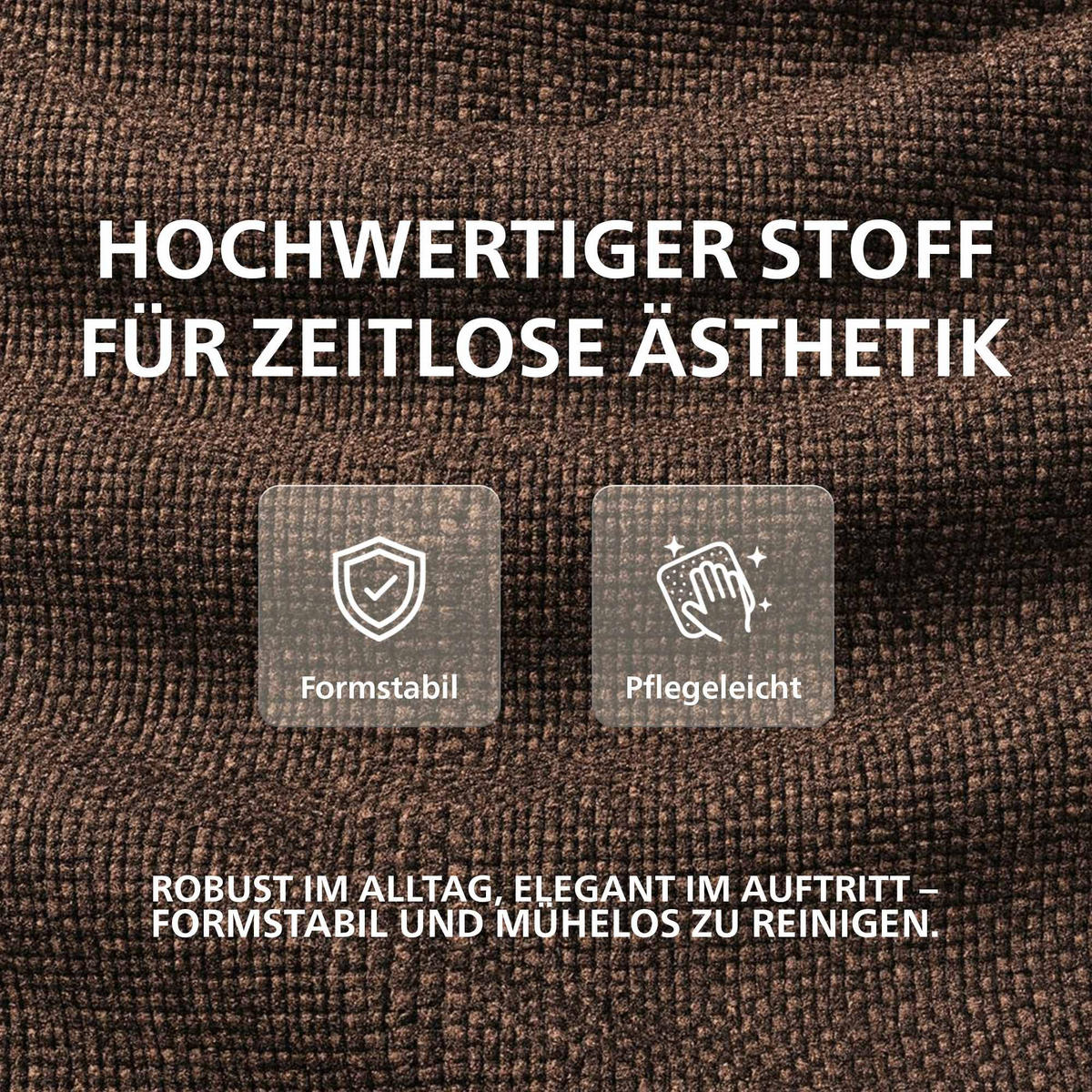BARHOCKER Stoff Braun - Schwarz/Braun, Textil/Metall (47/85/48cm) - CLP