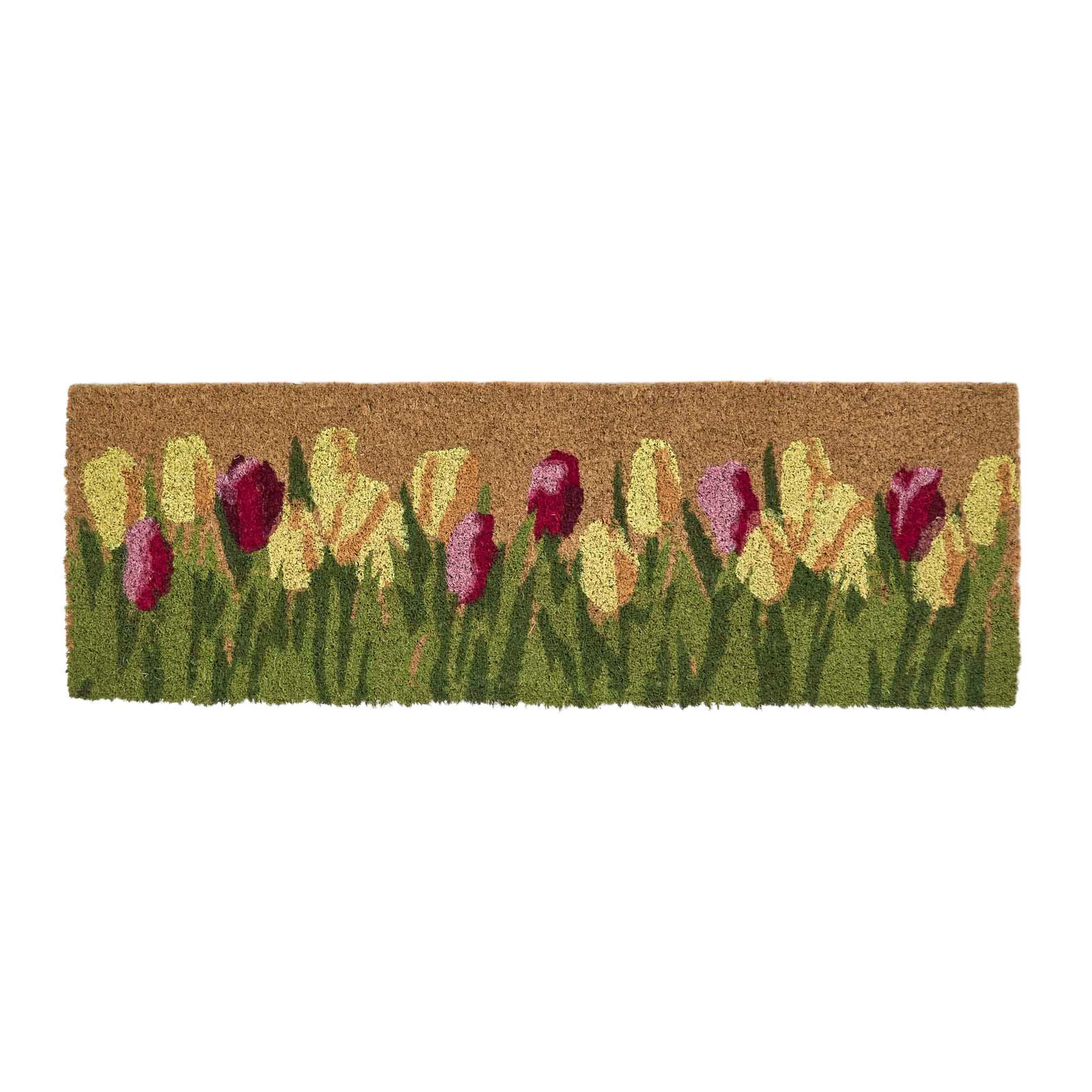 FUSSMATTE Tulpen rutschfest 25/75 cm - Multicolor, Naturmaterialien (25/75cm) - Homescapes
