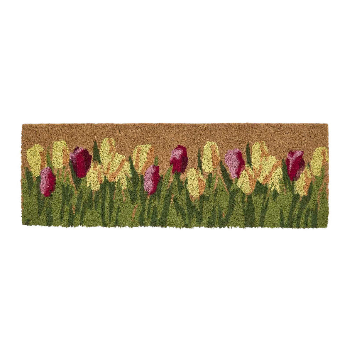 FUSSMATTE Tulpen rutschfest 25/75 cm - Multicolor, Naturmaterialien (25/75cm) - Homescapes