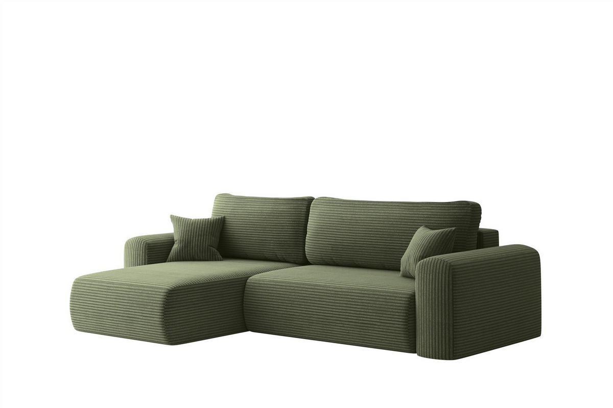 ECKSOFA Flora In Poso - Hellgrün, Holzwerkstoff/Textil (145/272cm) - Fun Möbel