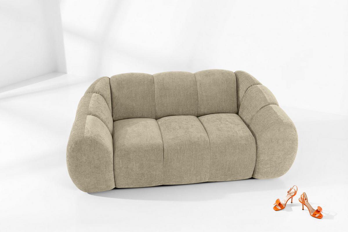 2-SITZER SOFA FLAVA, Sandfarben - Sandfarben, Holz/Holzwerkstoff (200/76/100cm) - KONSIMO®