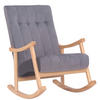 SCHAUKELSTUHL Sarti Samt, Gestell Kautschukholz natur Natura/Grau - Naturfarben/Grau, Holz/Textil (62/98/92cm) - TPFLiving