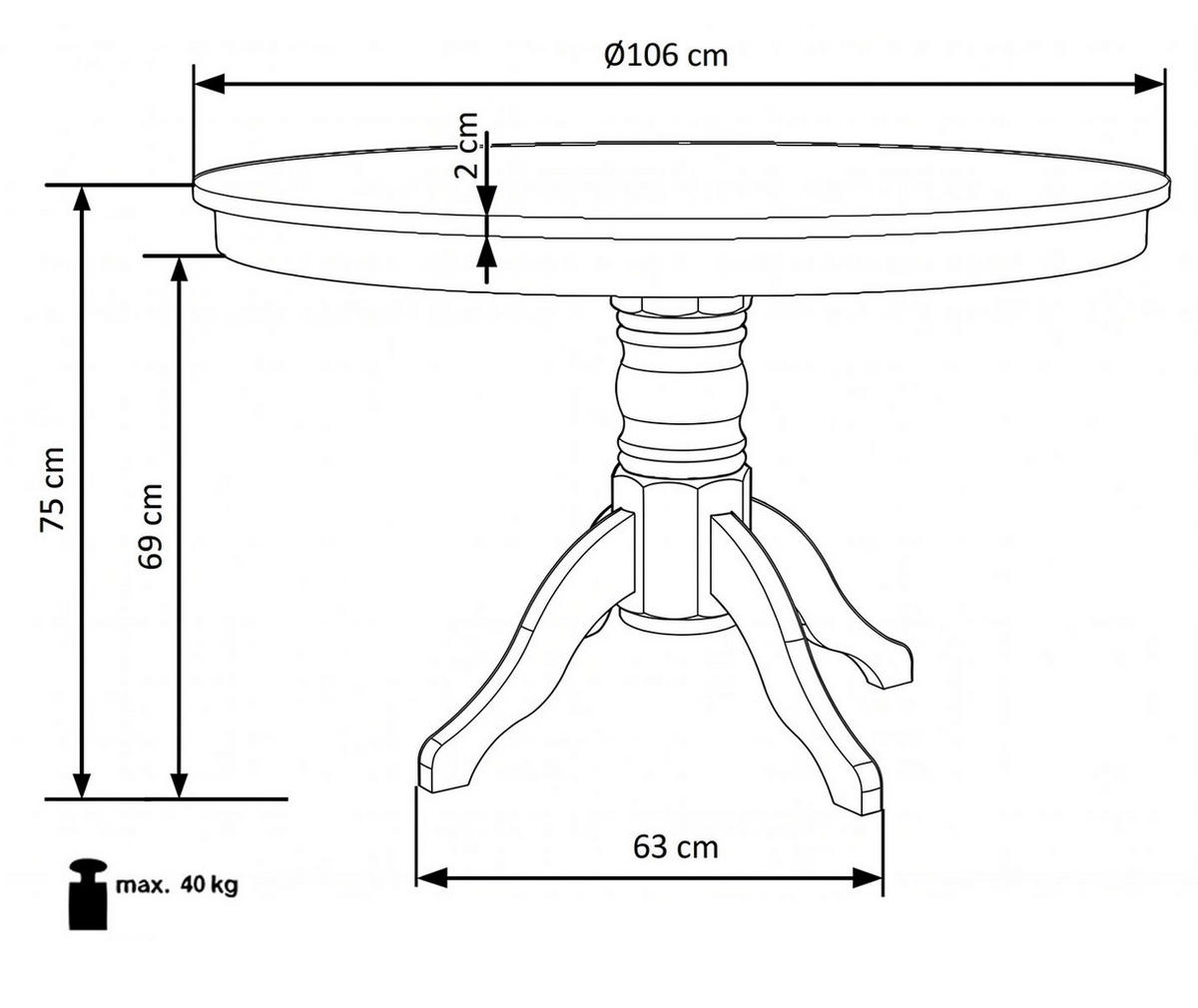 ESSTISCH Gloster weiß 106 / 106 / 75cm - Weiß, Holz (106/106/75cm) - Feldmann-Wohnen