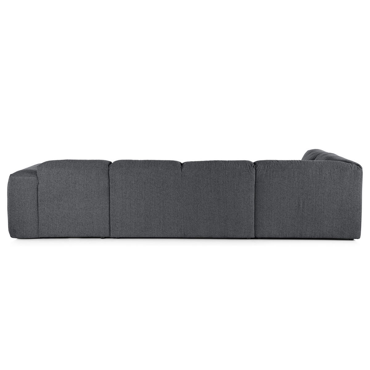 WOHNLANDSCHAFT mit Longchair - Schwarz/Grau, Kunststoff/Textil (325/71/235cm) - home24