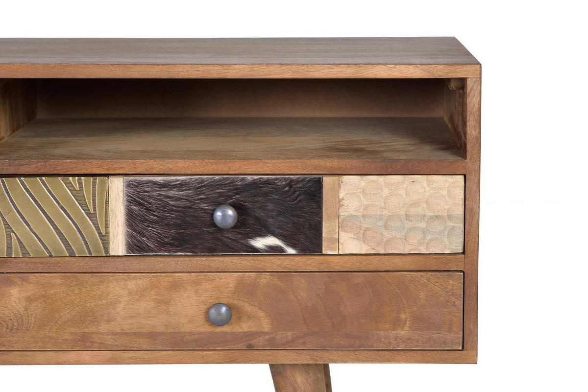 TV-SCHRANK aus Mangoholz - Braun, Holz (160/50/40cm) - Giner y Colomer