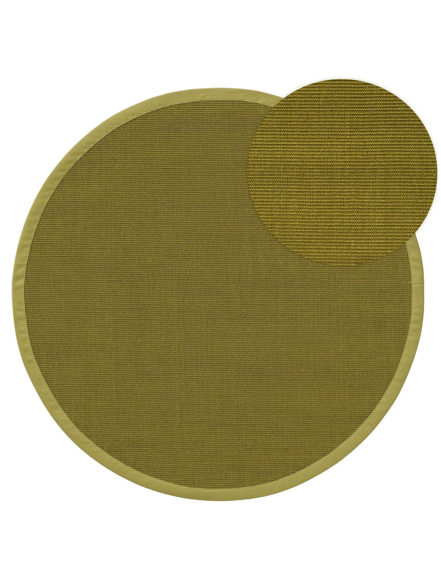 SISALTEPPICH Sana Grün ø 250 cm rund - Grün, Textil (250/1cm) - KUNSTLOFT