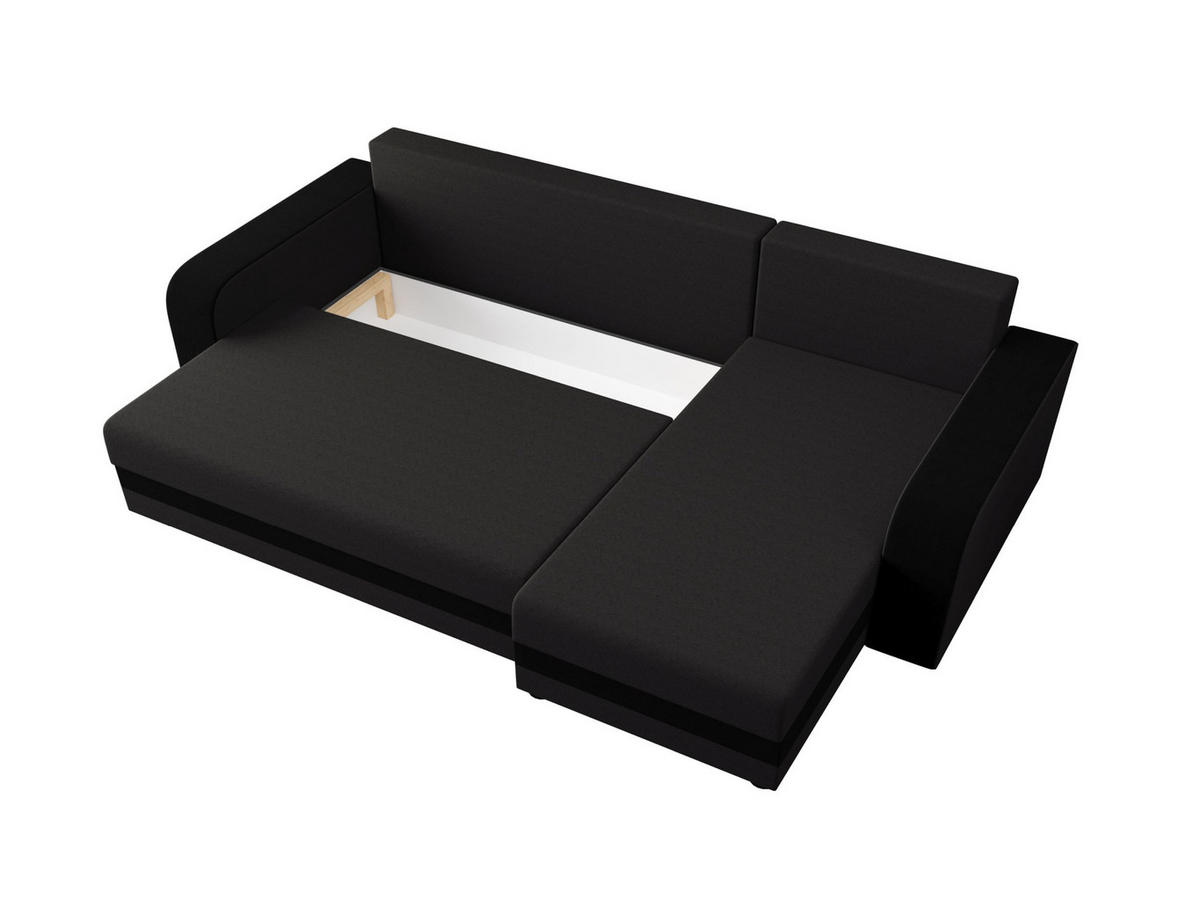 ECKSOFA HEWLET L BIS Sawana 05+14 Rechts mit Schlaffunktion - Dunkelgrau, Textil (240/140cm) - Bedante