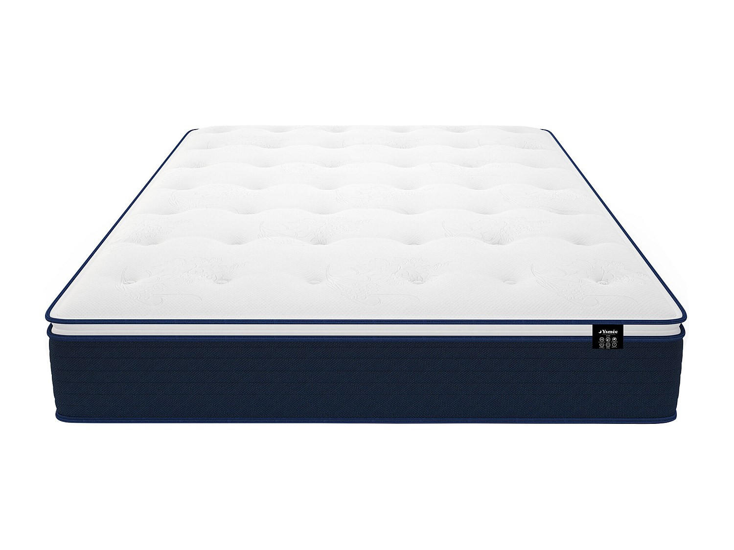STANDARDMATRATZE - 2 Personen - stoff - weiß Altier - Weiß, Textil (160/200cm) - Vente-Unique