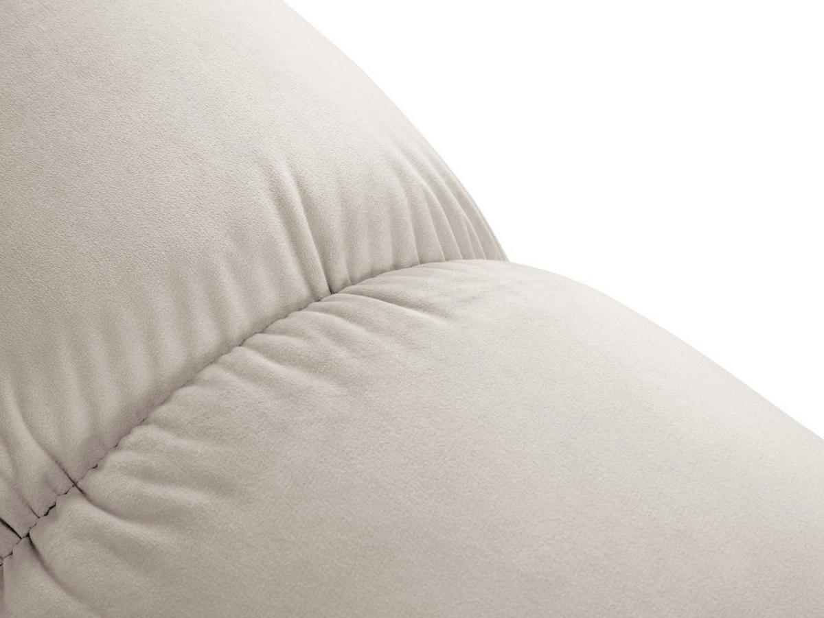 POUF Bellis aus Samt leichtes beige - Creme, Textil (94/39/94cm) - Micadoni