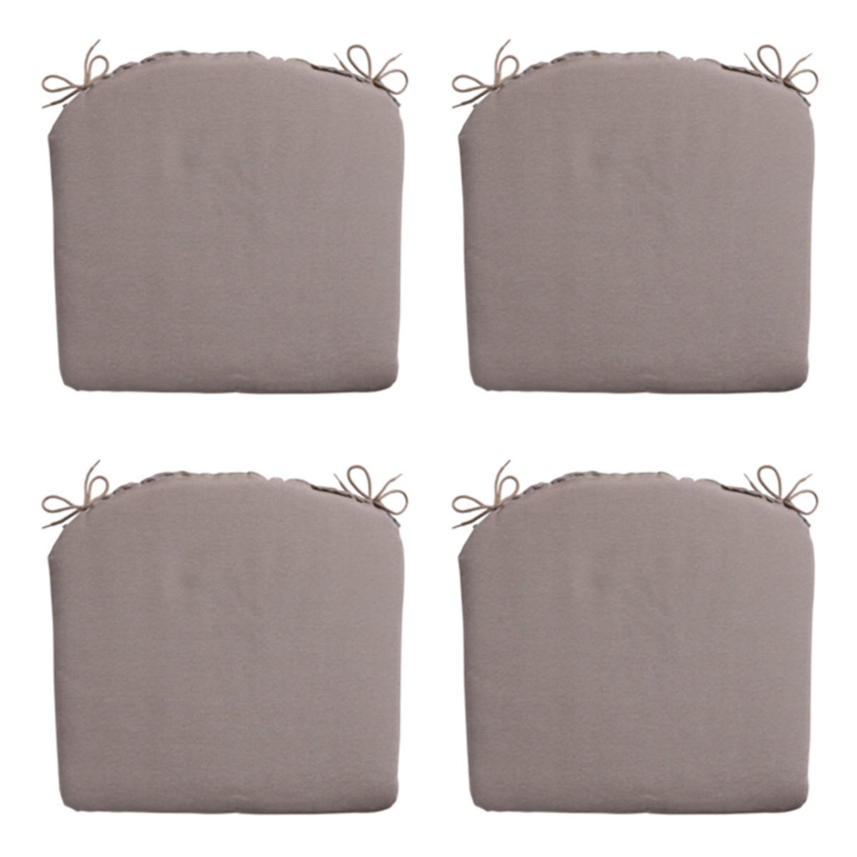 SITZKISSEN Panama 46/48 cm 4er-Set - Braun, Textil (48/4/46cm) - Madison