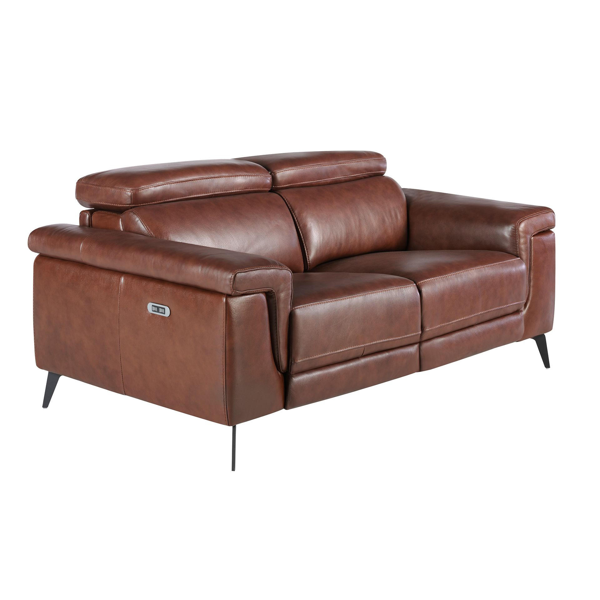 SOFA 2-Sitzer Relaxsofa aus braunem Leder 170/103/99 cm - Schwarz/Braun, Leder (170/99/103cm) - ANGEL CERDA