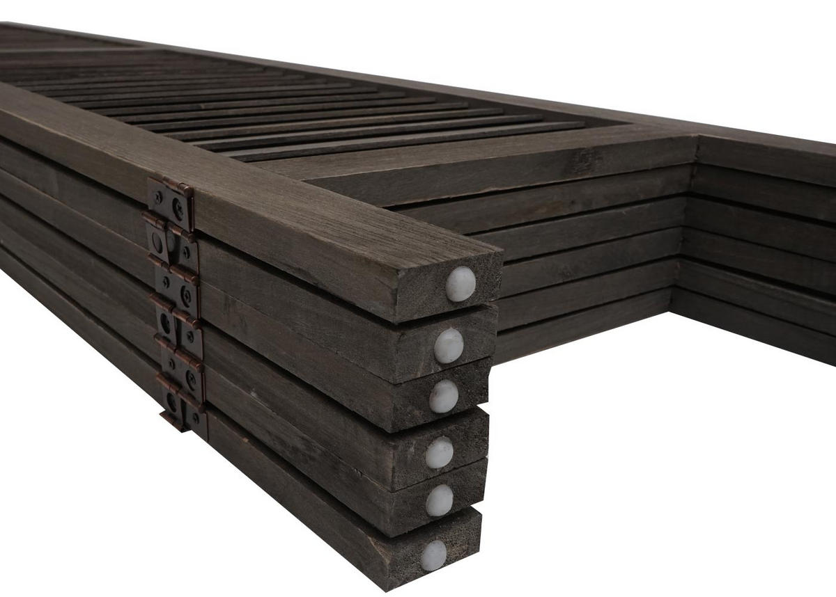 PARAVENT Grau, Braun - Braun/Grau, Holz (240/170/2cm) - MCW